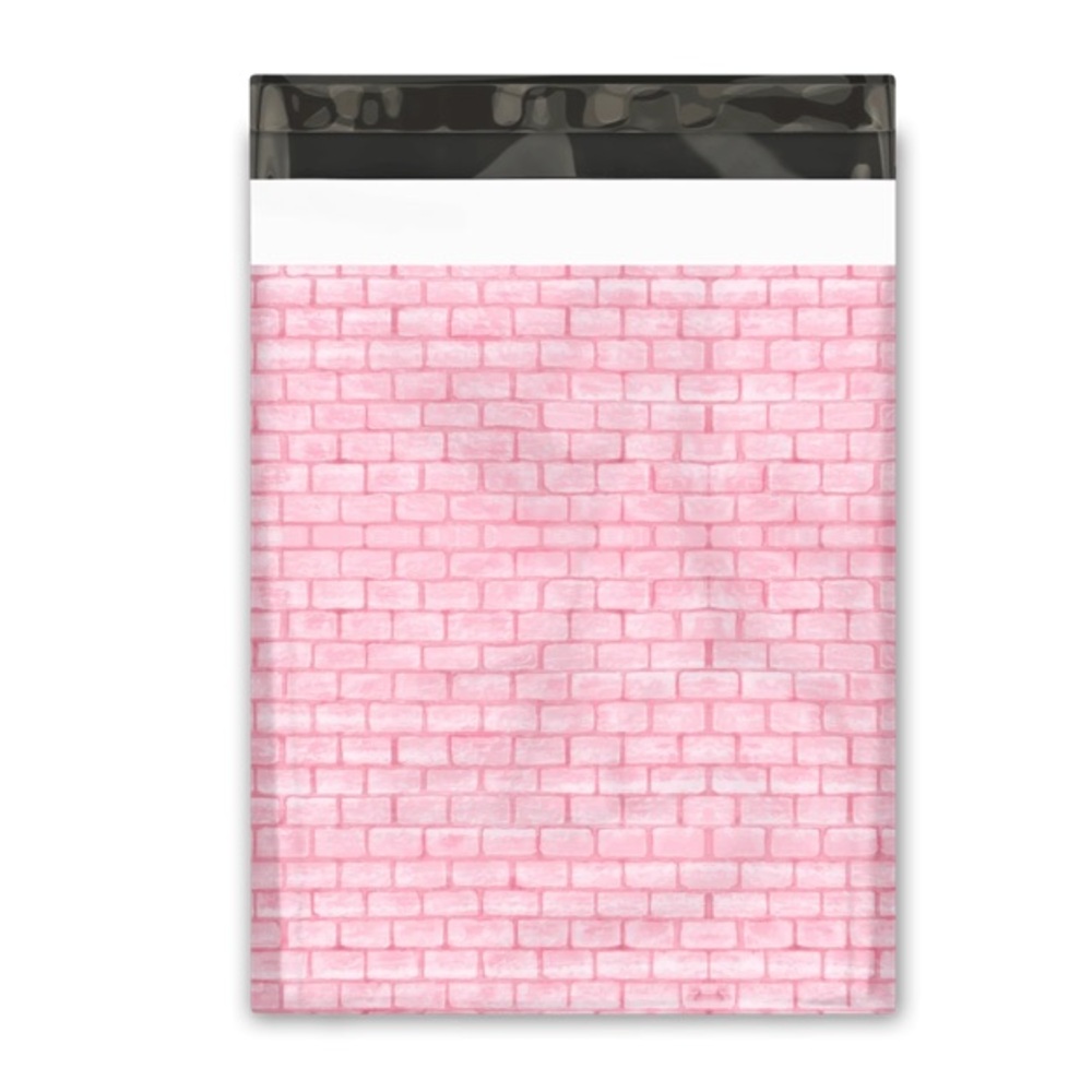 Set of 20 Pink Brick Thank You Poly Mailers 10x13 Boutique Packaging - Picture 4 of 4